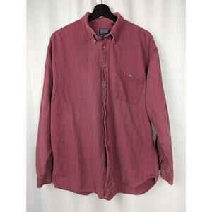 Vtg Specialty Collection Red and Gray Houndstooth Shirt Size XL 100%‎ cotton